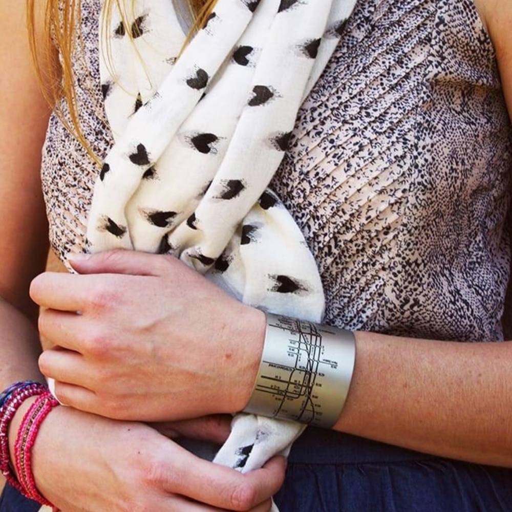 NYC map bracelet